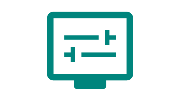 Computer monitor with lines on the screen 