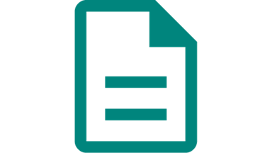 Paper with folded corner and lines of text