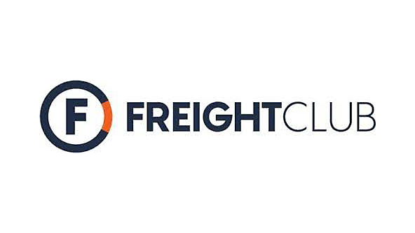 Blue and orange circle with large F in in and to the right words FREIGHTCLUB in blue text