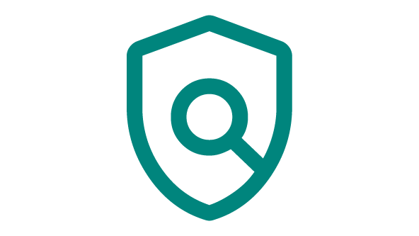 Magnifying glass inside shield 